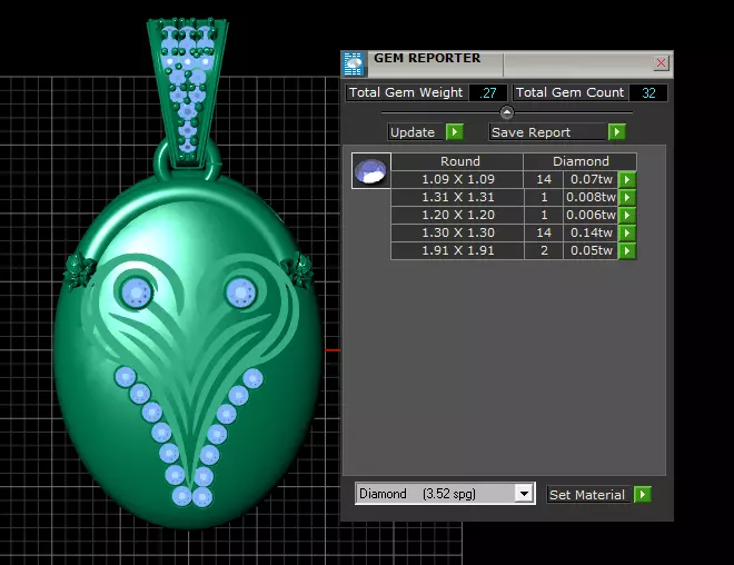 3D GOLD PENDANT  3D print model_4