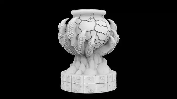 Dragon Claw Cauldron Pedestal 3D Print Model
