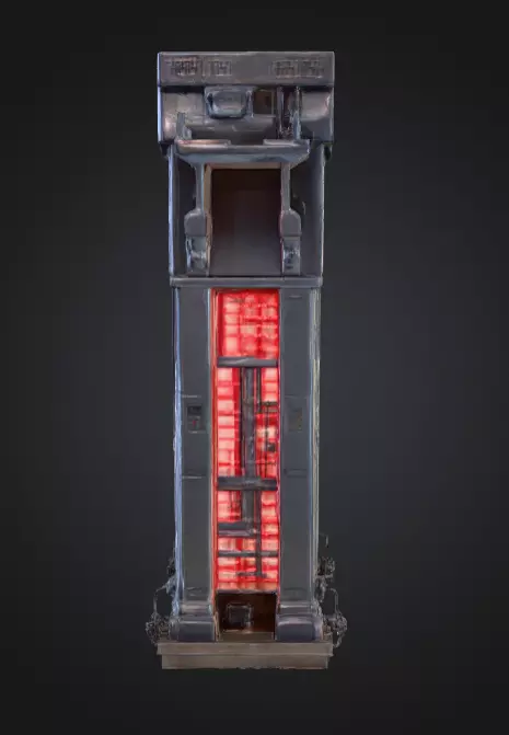 Cyberpunk Megastructure Bridge Low-poly 3D model_9