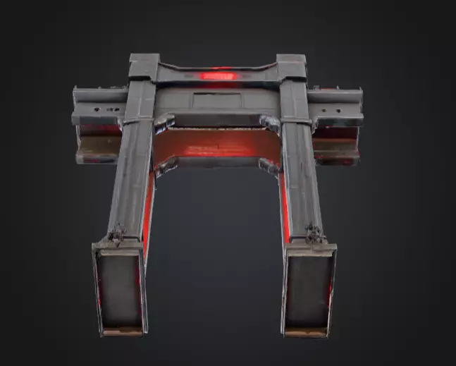 Cyberpunk Megastructure Bridge Low-poly 3D model_15