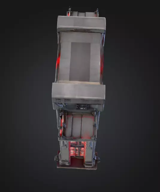 Cyberpunk Megastructure Bridge Low-poly 3D model_12