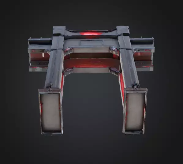 Cyberpunk Megastructure Bridge Low-poly 3D model_17
