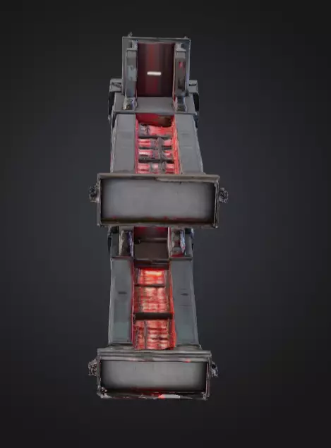 Cyberpunk Megastructure Bridge Low-poly 3D model_16