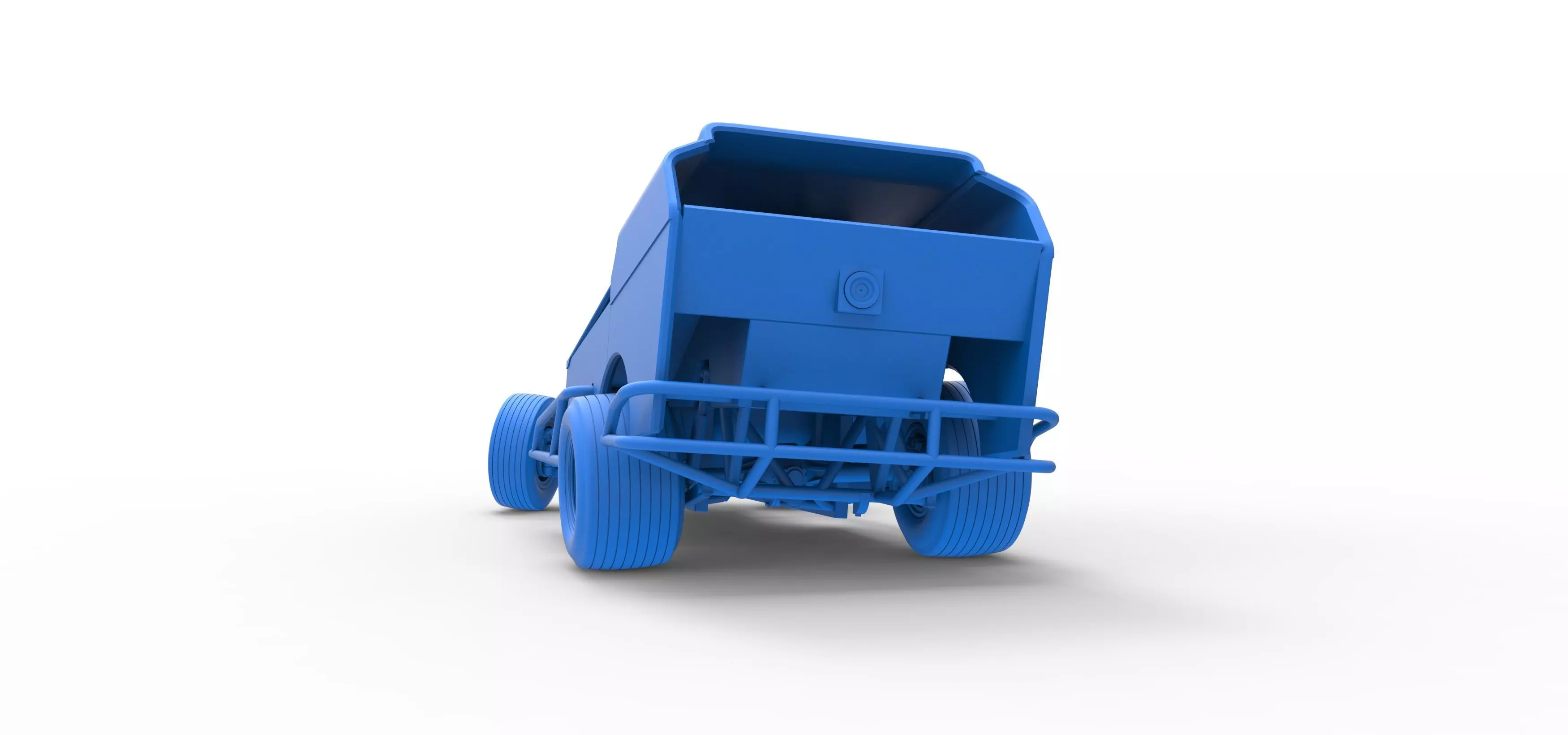 Vintage Dirt Modified stock car V3 while turning Scale 1 to 25 3D print model_42