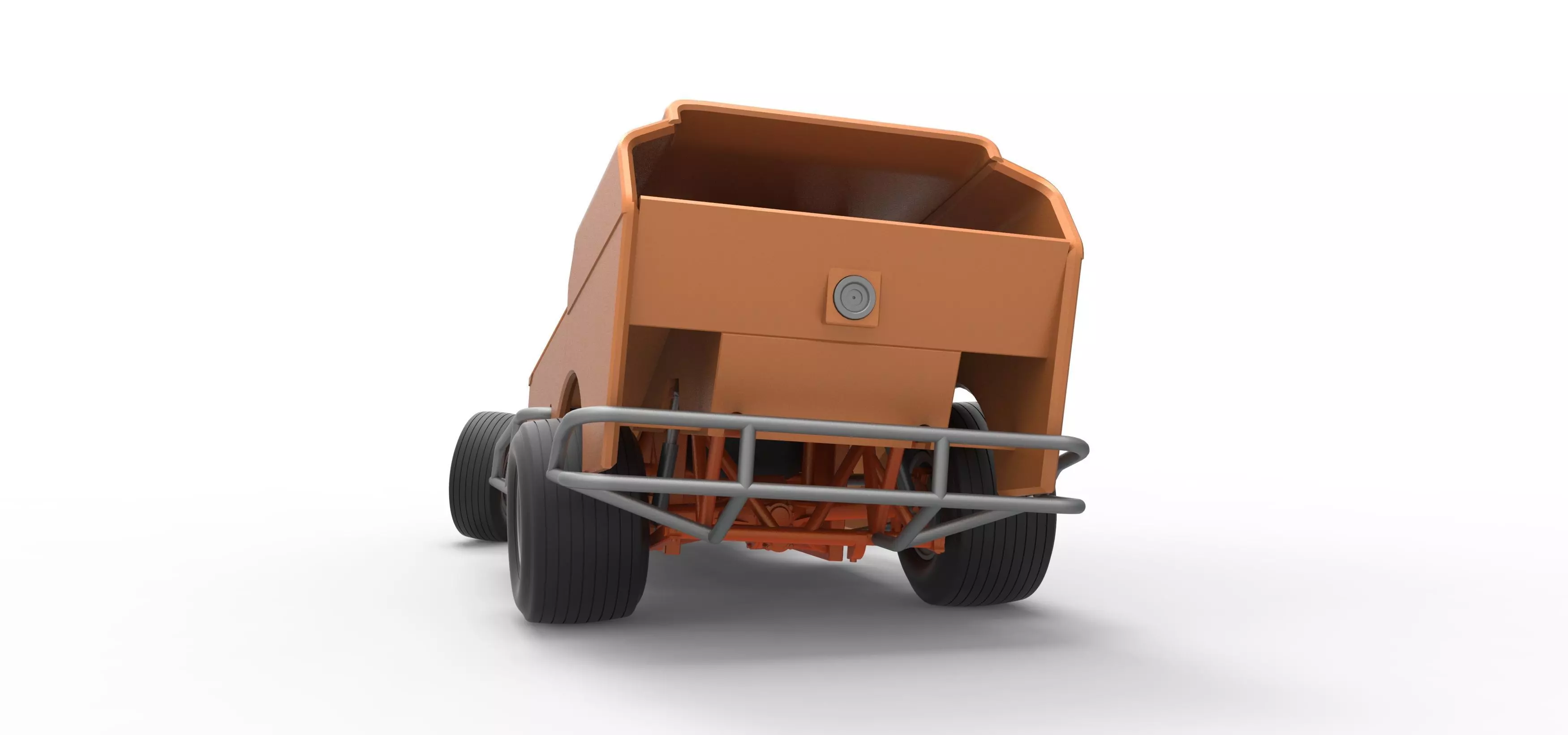 Vintage Dirt Modified stock car V3 while turning Scale 1 to 25 3D print model_15