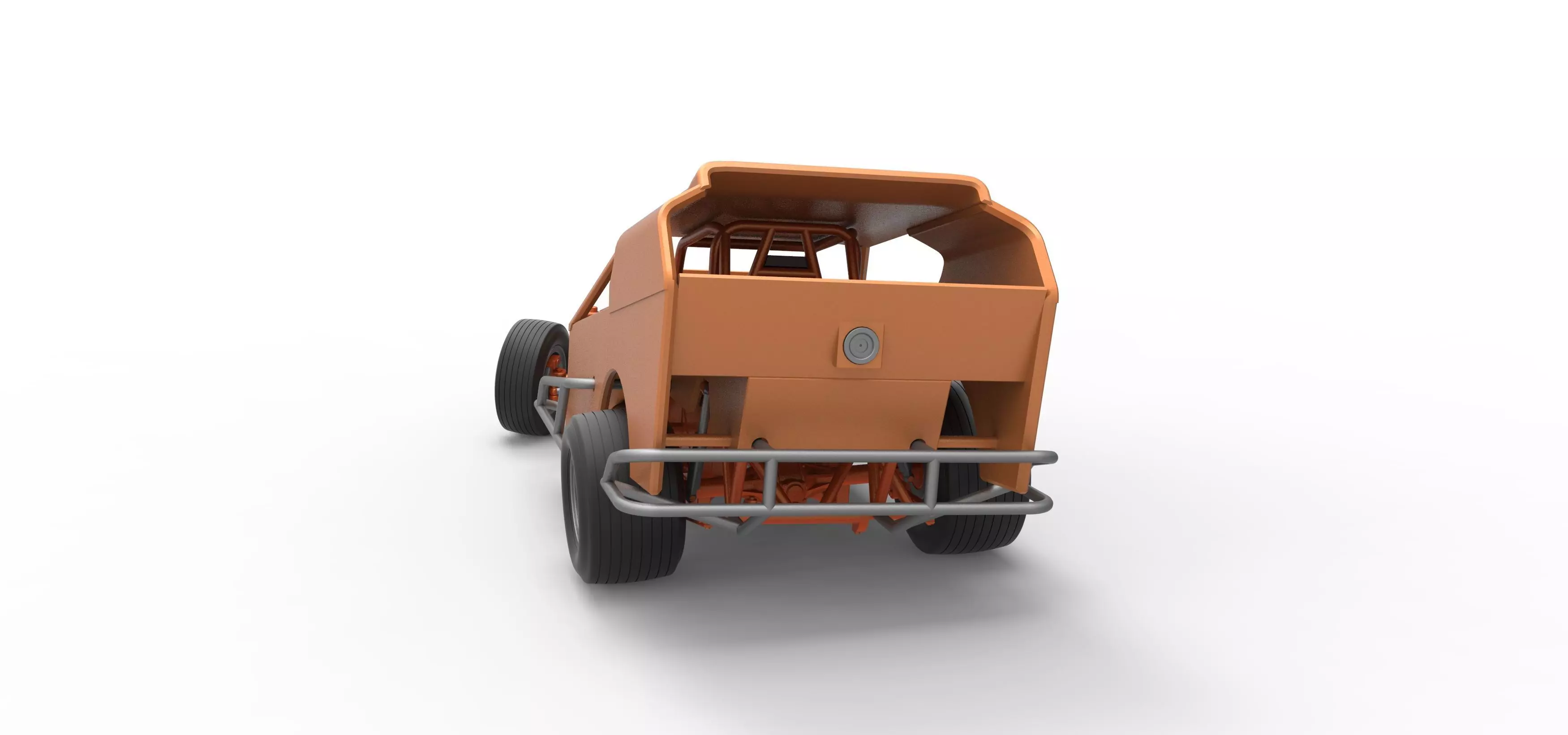 Vintage Dirt Modified stock car V3 while turning Scale 1 to 25 3D print model_14