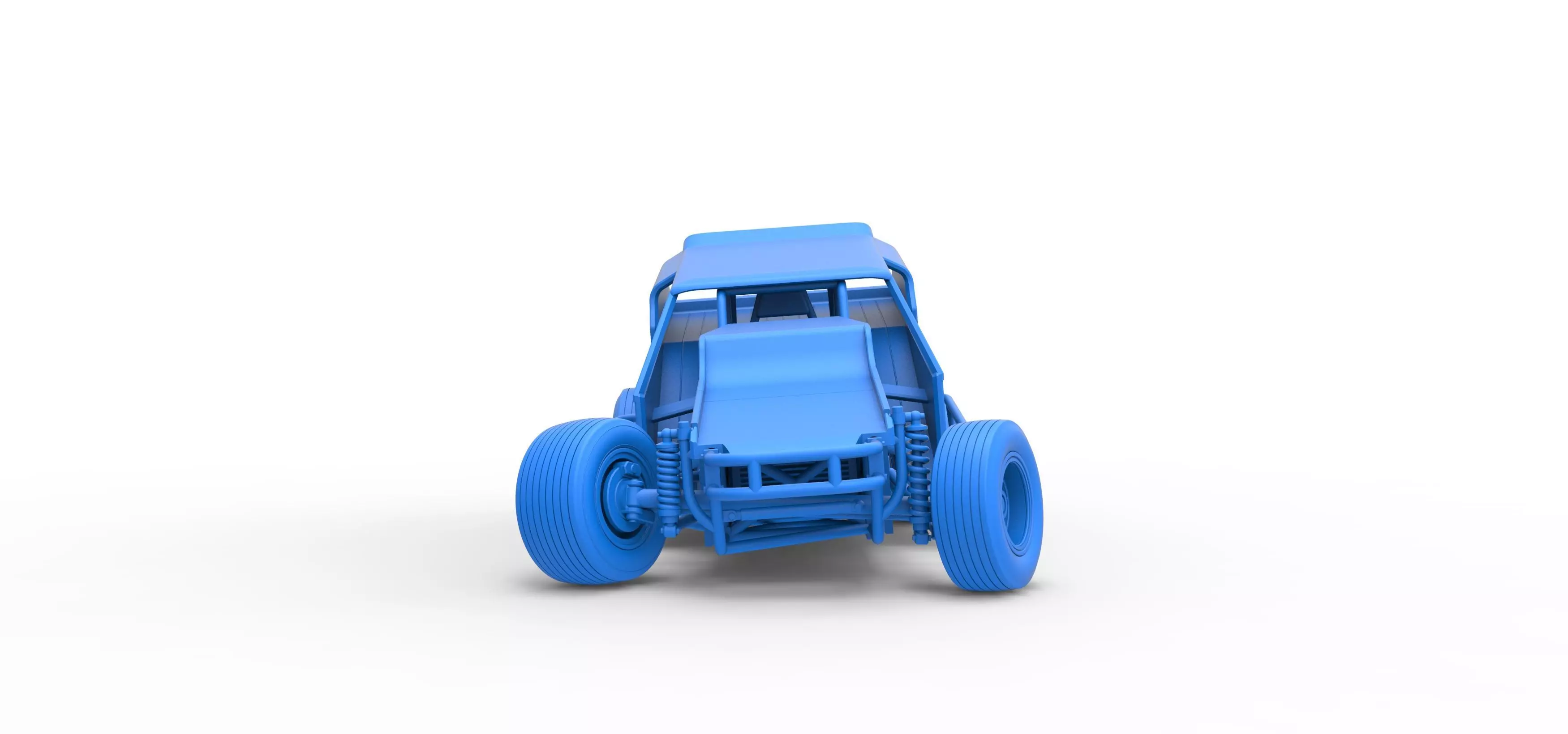 Vintage Dirt Modified stock car V3 while turning Scale 1 to 25 3D print model_34