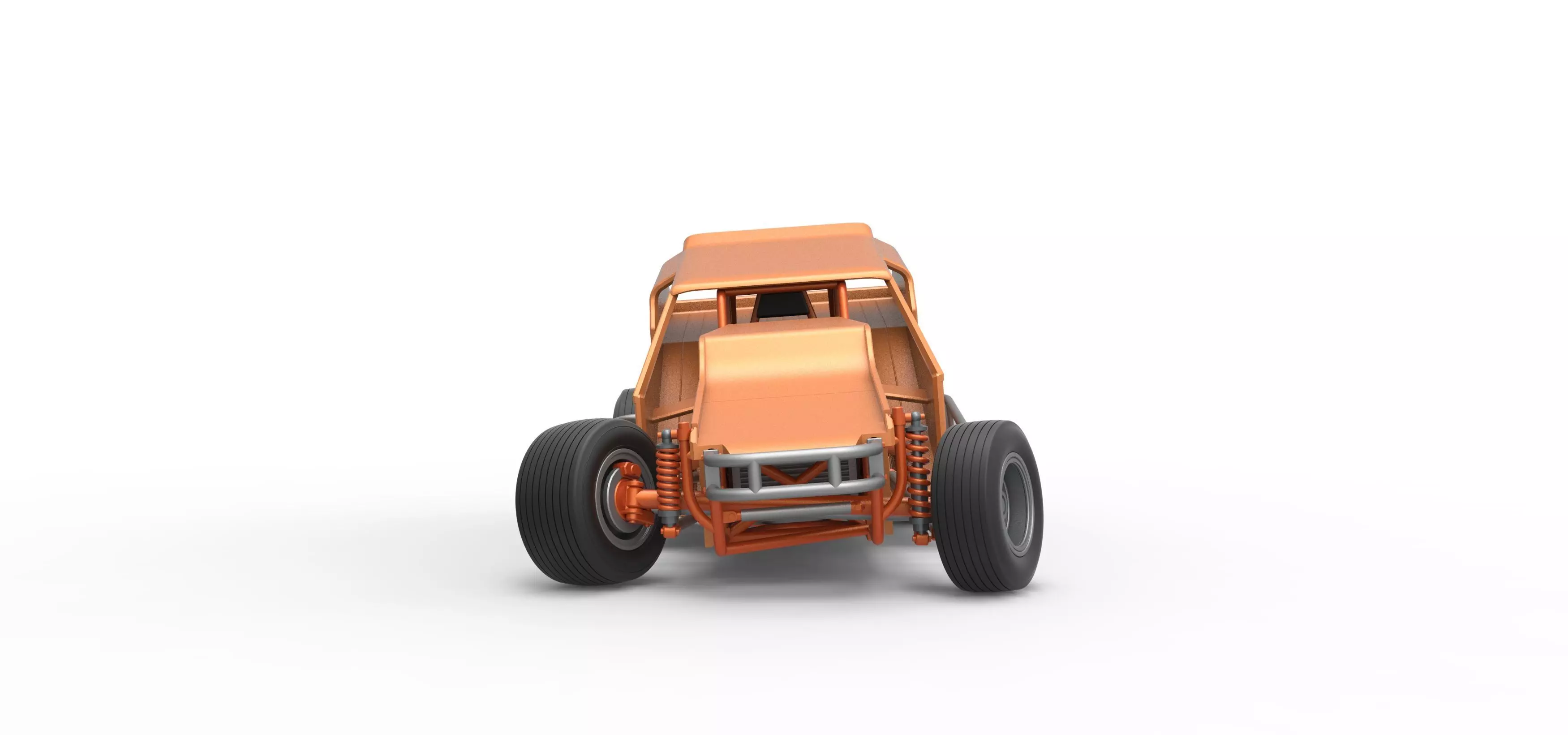 Vintage Dirt Modified stock car V3 while turning Scale 1 to 25 3D print model_7