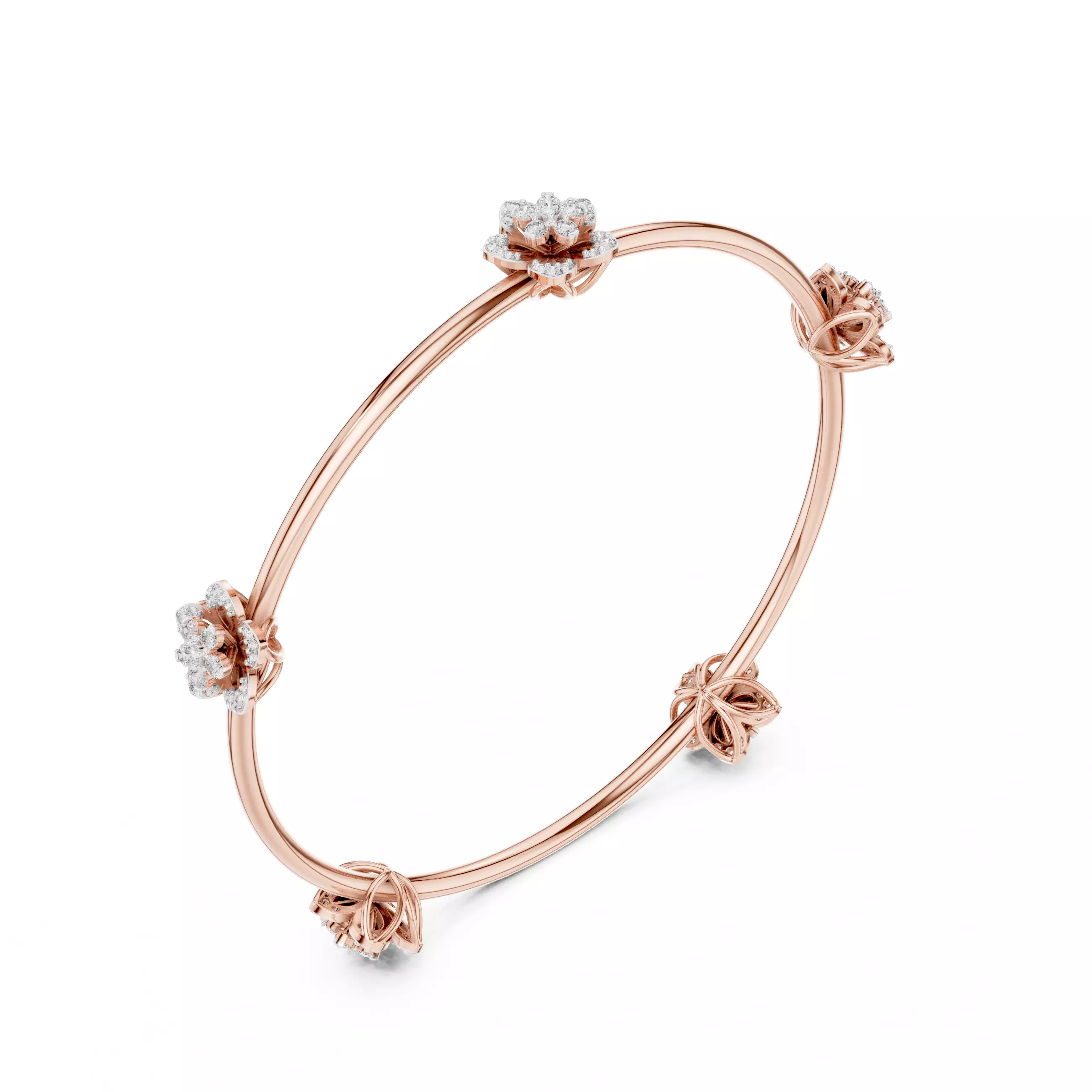 Diamond Bracelet 3dm stl renders details 360 view animation 3D print model_4