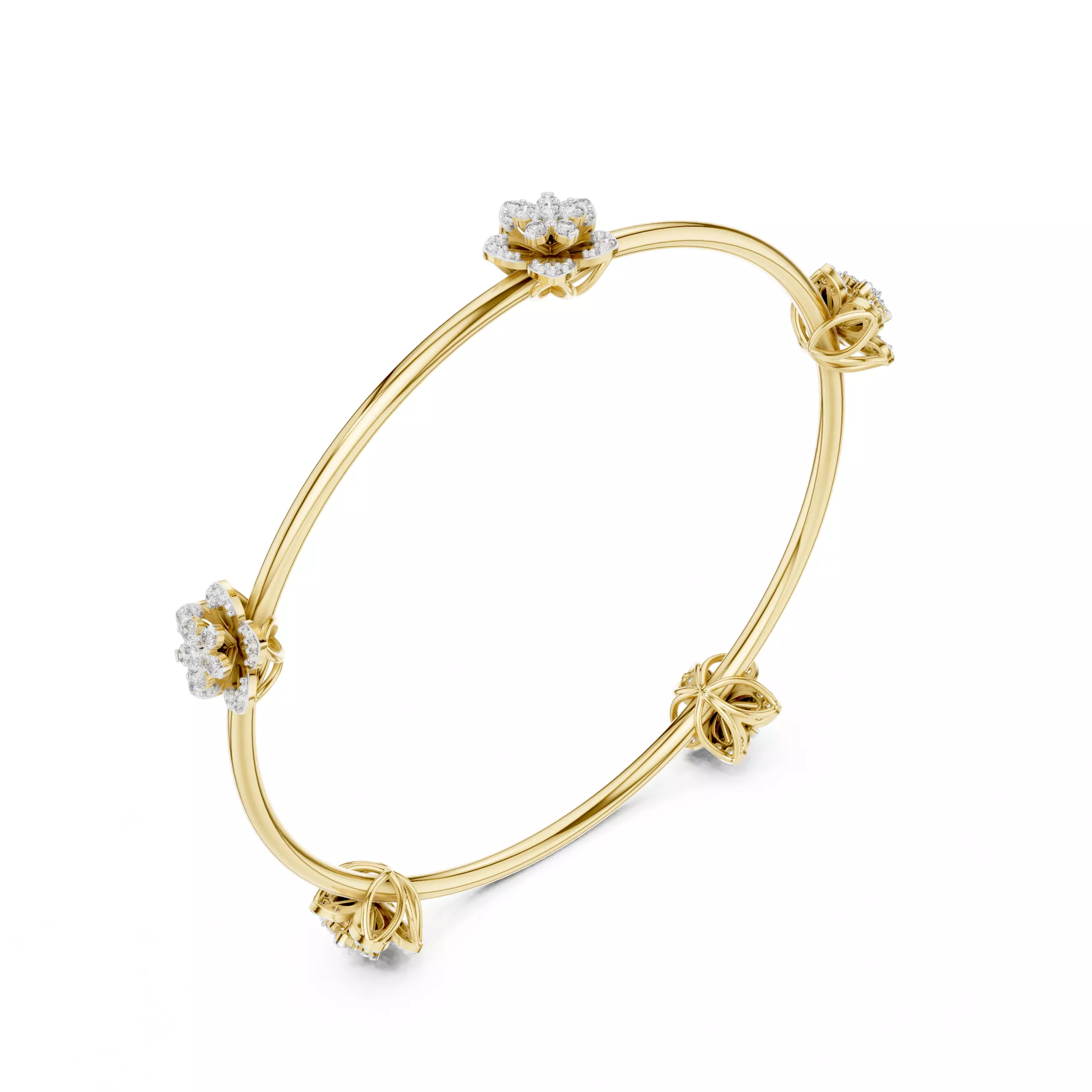 Diamond Bracelet 3dm stl renders details 360 view animation 3D print model_11