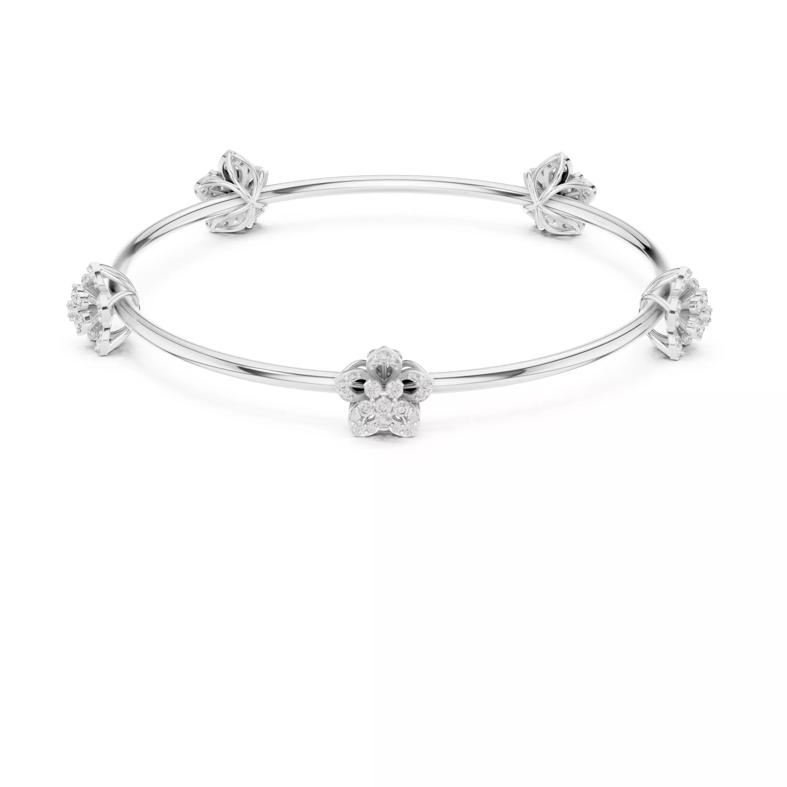 Diamond Bracelet 3dm stl renders details 360 view animation 3D print model_9