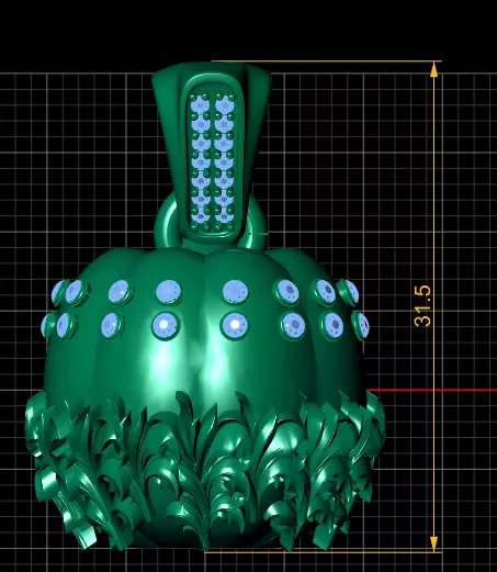 3D GOLD PENDANT 3D print model_3