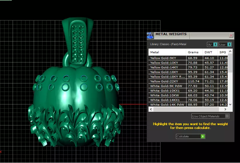3D GOLD PENDANT 3D print model_5