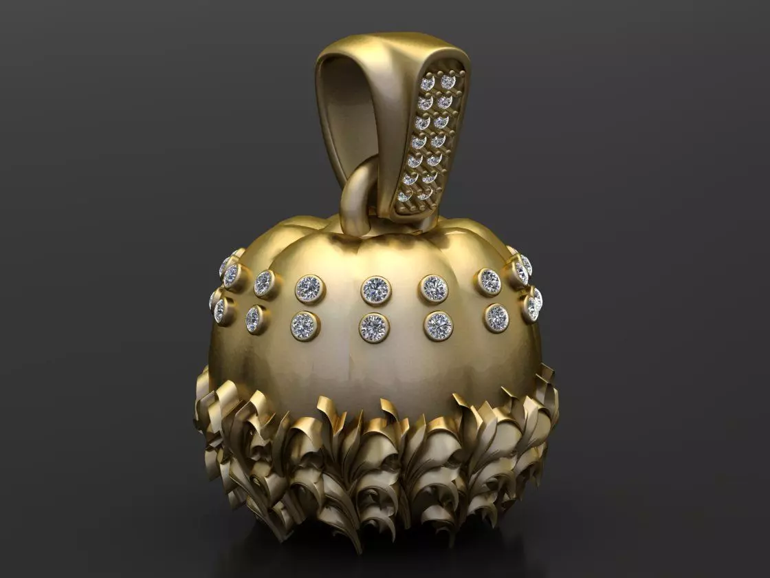 3D GOLD PENDANT 3D print model_2