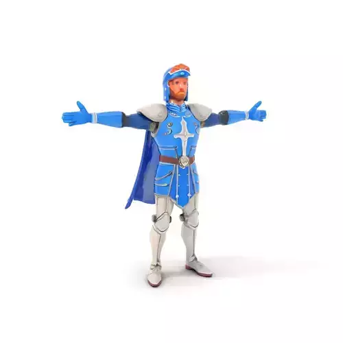 Blue Armored Knight model pack Low-poly 3D model