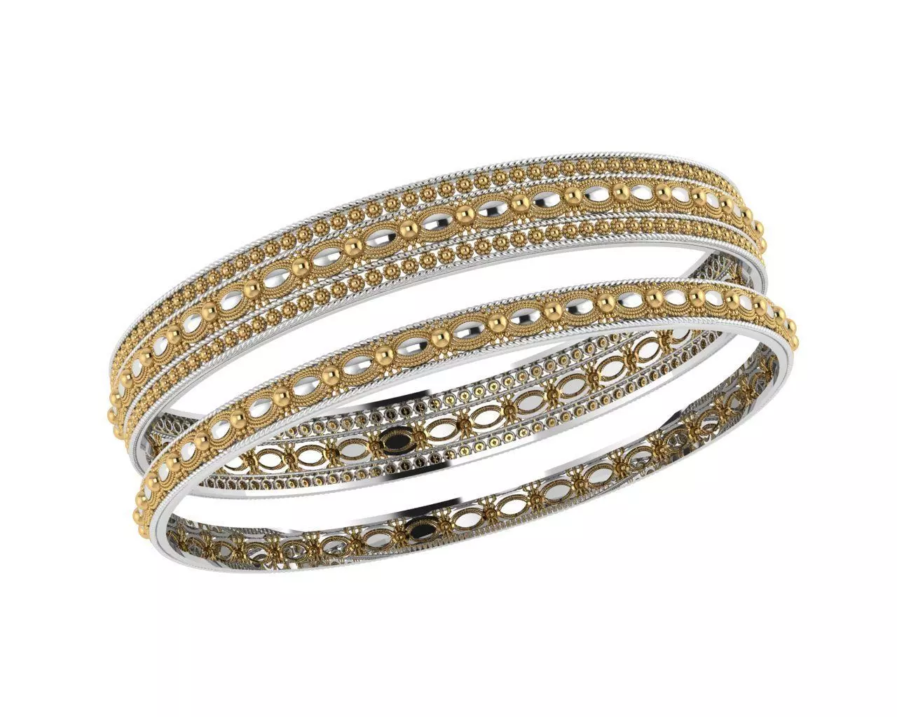 Indian Traditional Bracelets 3D print model_0