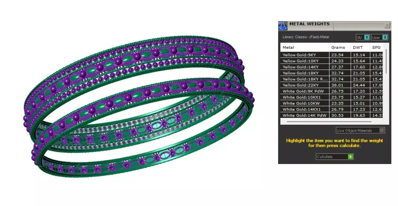 Indian Traditional Bracelets 3D print model_5