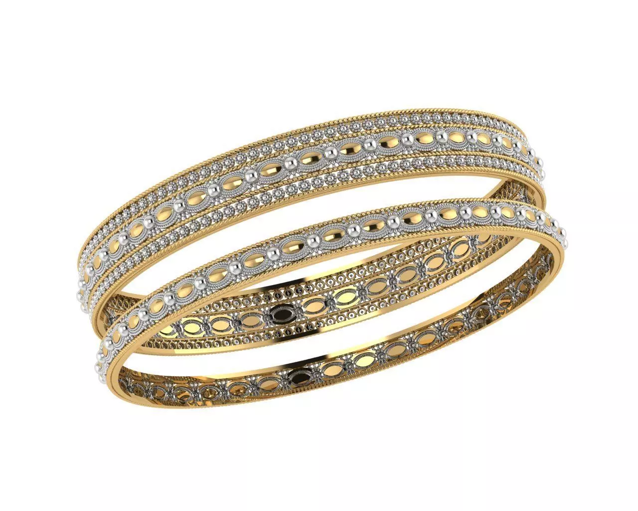 Indian Traditional Bracelets 3D print model_1