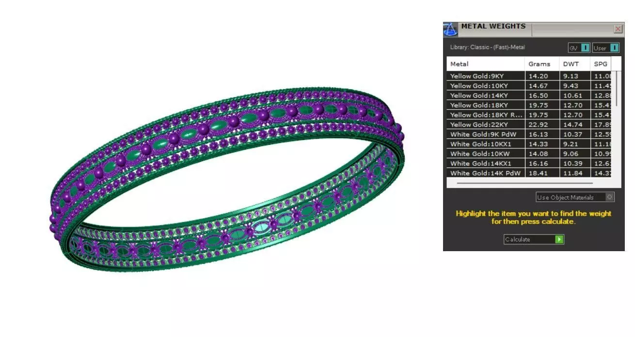 Indian Traditional Bracelets 3D print model_4