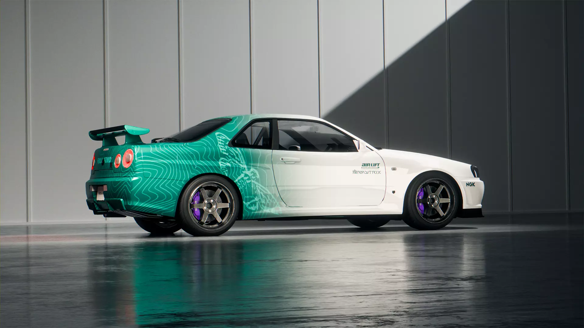 Nissan GT-R R34 with Custom Paints 3D model_5