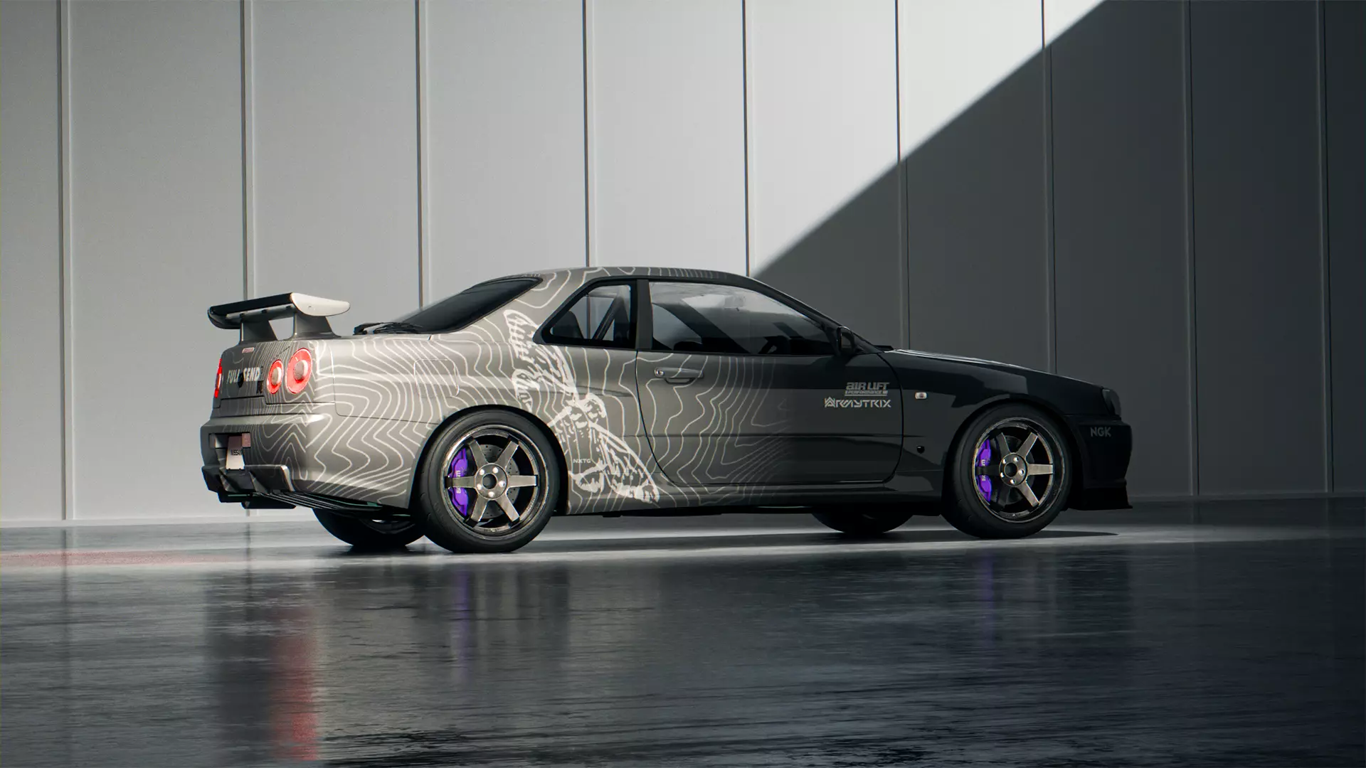Nissan GT-R R34 with Custom Paints 3D model_7