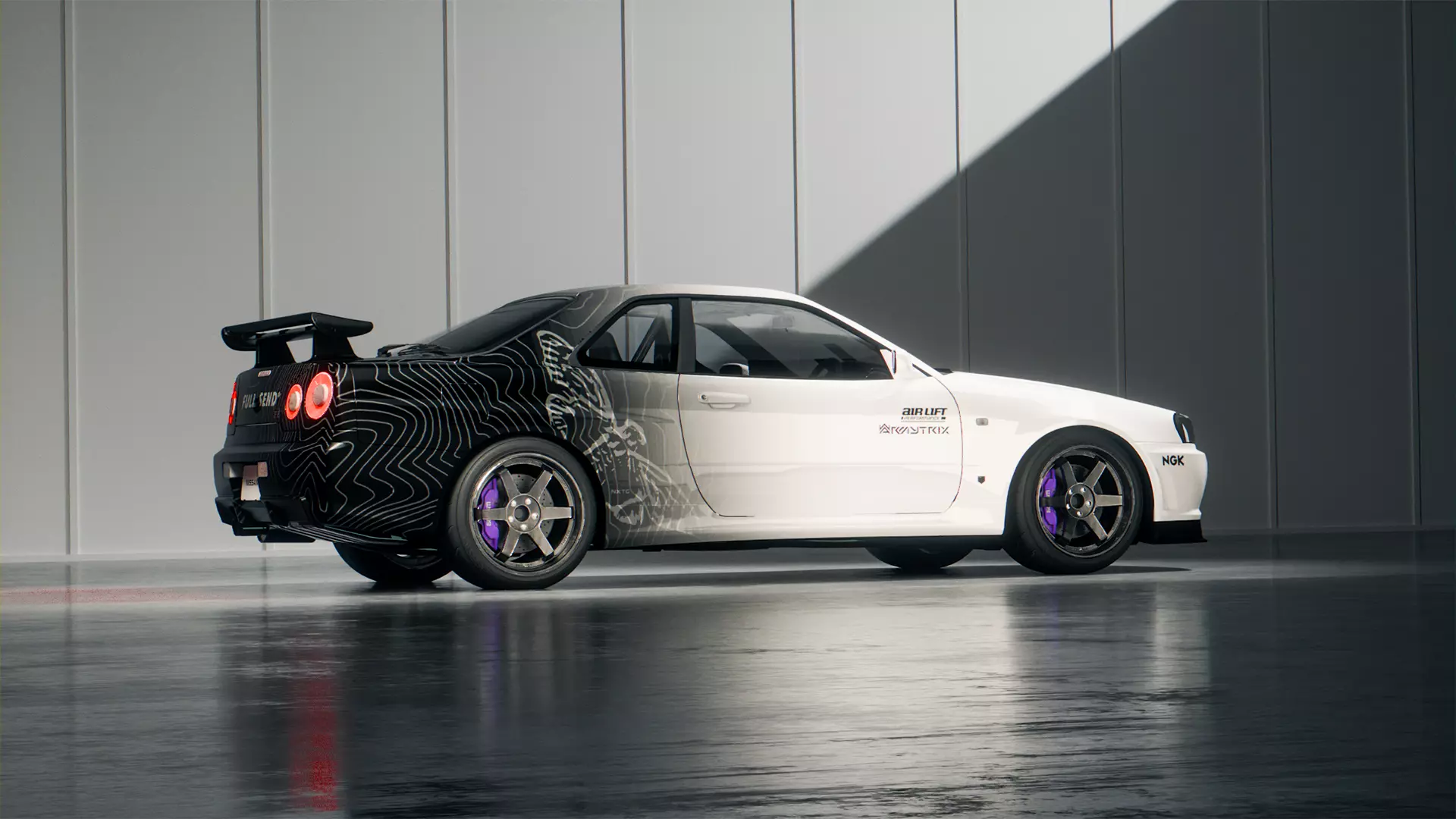 Nissan GT-R R34 with Custom Paints 3D model_0