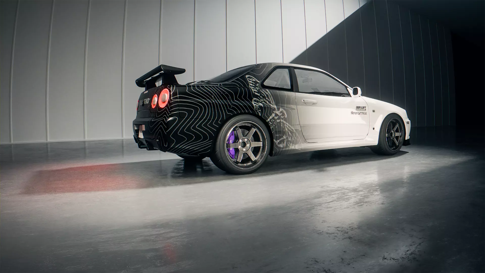 Nissan GT-R R34 with Custom Paints 3D model_2