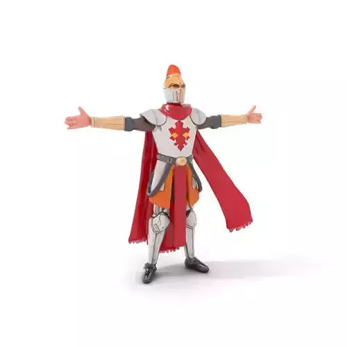 Knight Armor Red Cape model pack Low-poly 3D model