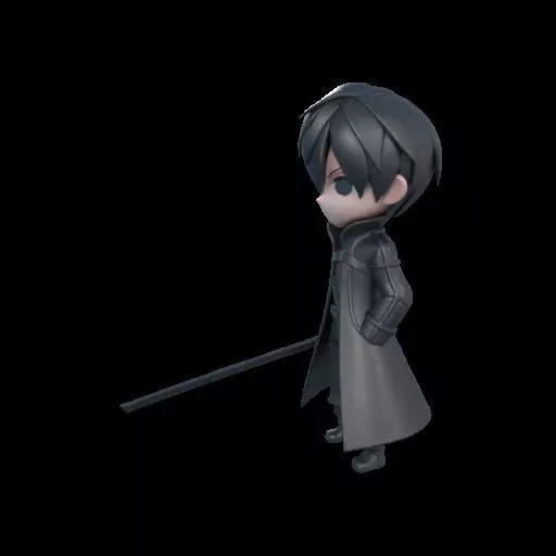 Stylized Kirito 3D print model_18