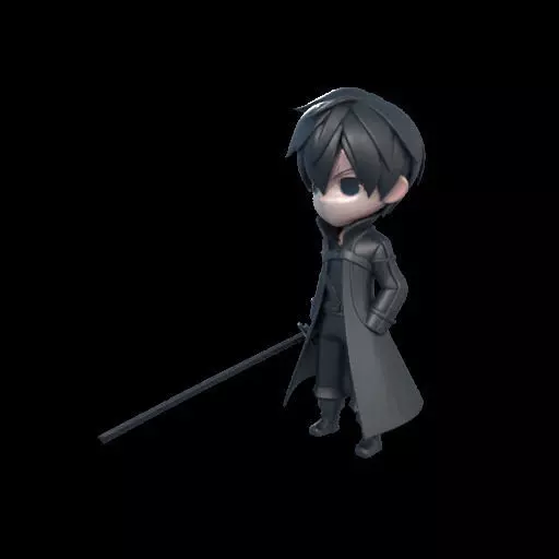Stylized Kirito 3D print model_20