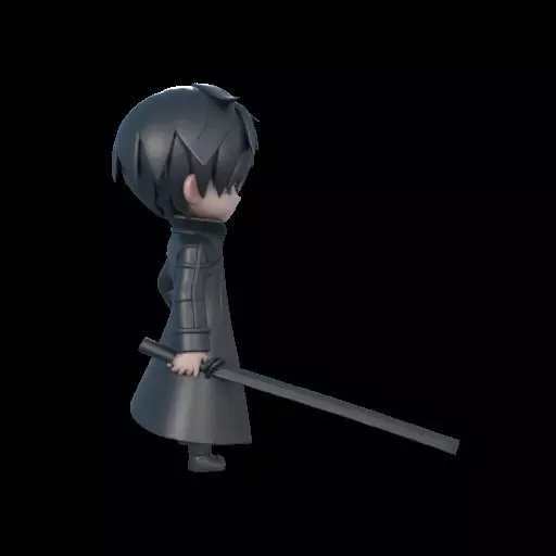 Stylized Kirito 3D print model_30