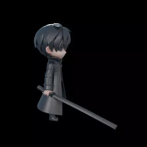 Stylized Kirito 3D print model_28