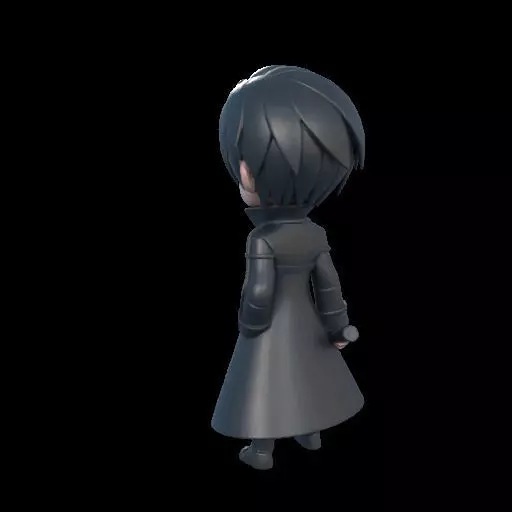 Stylized Kirito 3D print model_11
