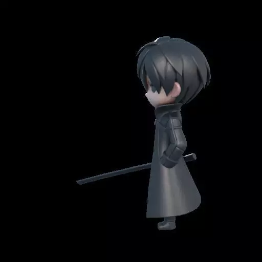 Stylized Kirito 3D print model_16