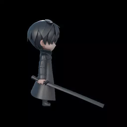 Stylized Kirito 3D print model_29