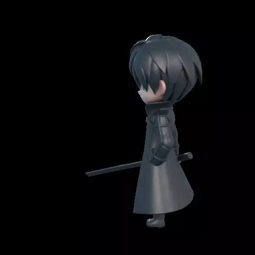 Stylized Kirito 3D print model_15