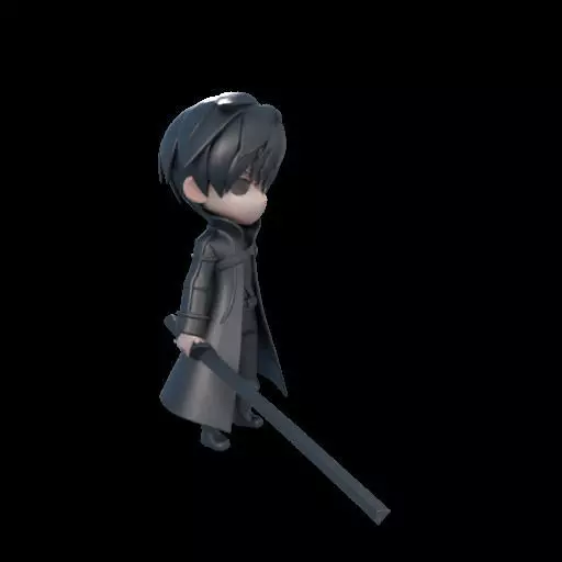 Stylized Kirito 3D print model_26