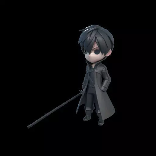 Stylized Kirito 3D print model_21