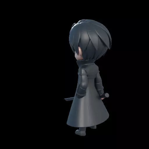 Stylized Kirito 3D print model_12