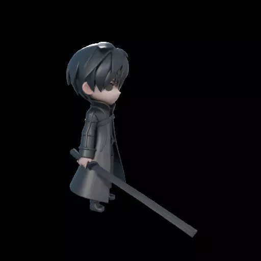 Stylized Kirito 3D print model_27