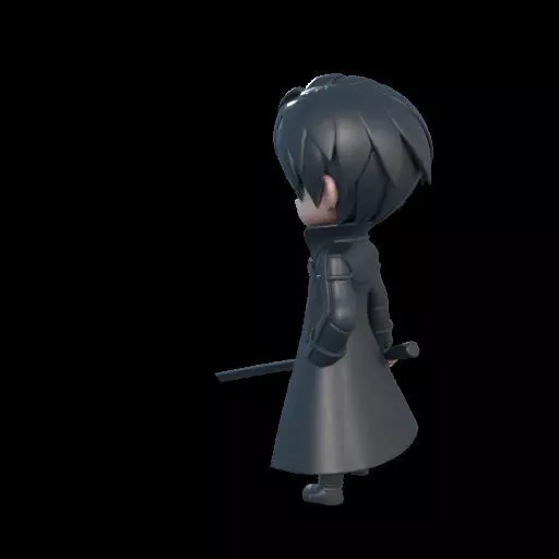 Stylized Kirito 3D print model_14