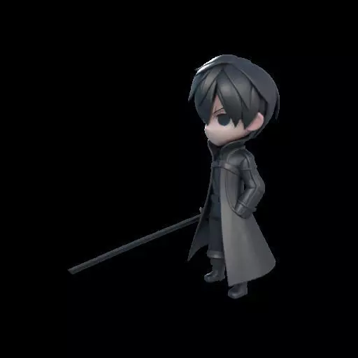 Stylized Kirito 3D print model_19