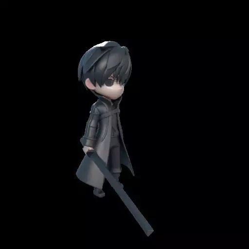 Stylized Kirito 3D print model_25