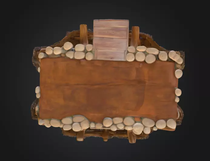 Rustic Fantasy Wooden Cabin Low-poly 3D model_23