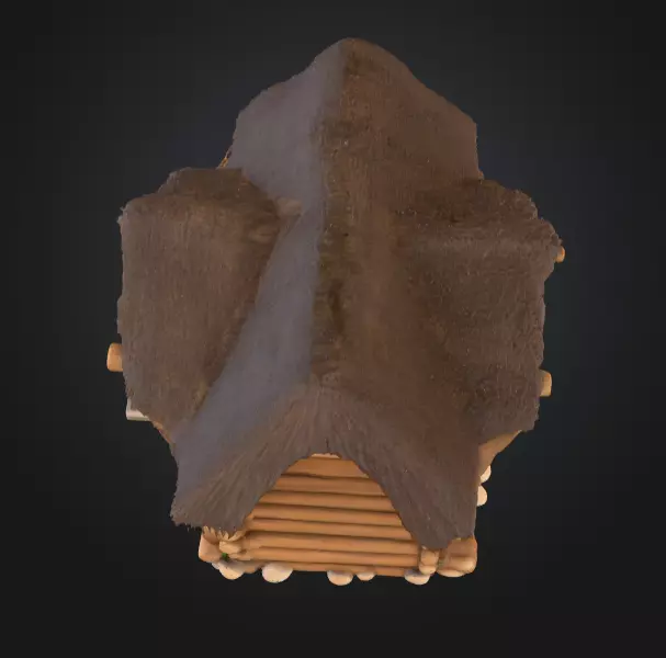 Rustic Fantasy Wooden Cabin Low-poly 3D model_21