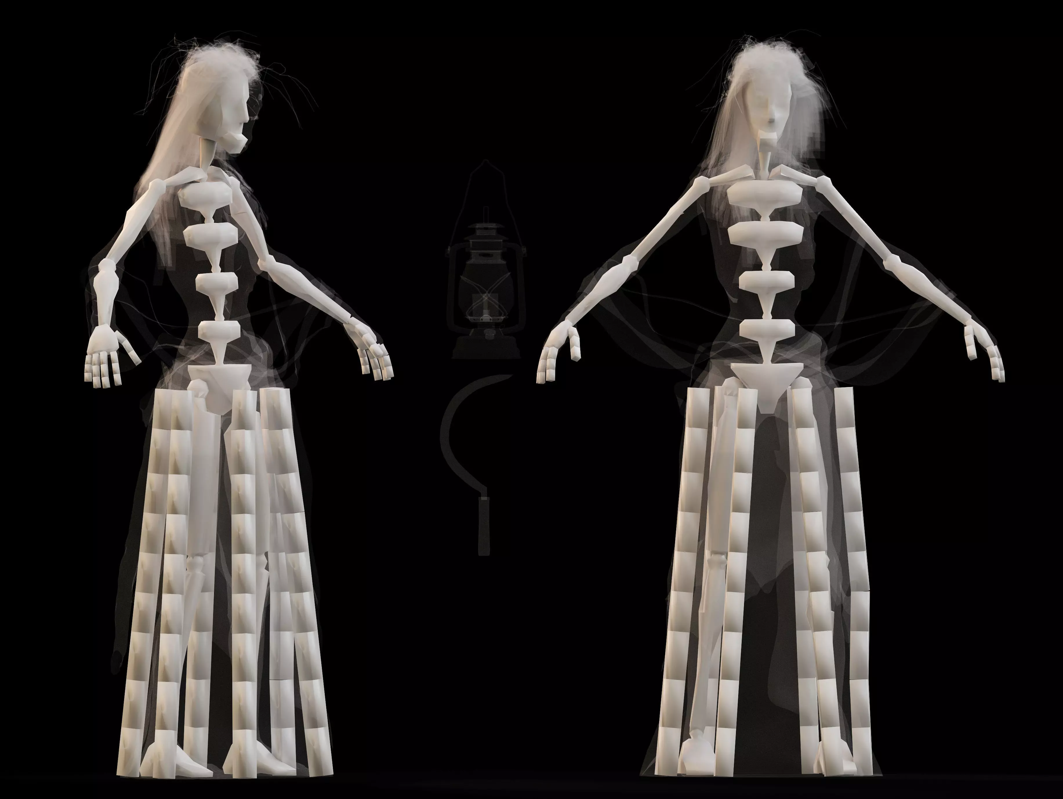 Horror Banshee  Low-poly 3D model_14