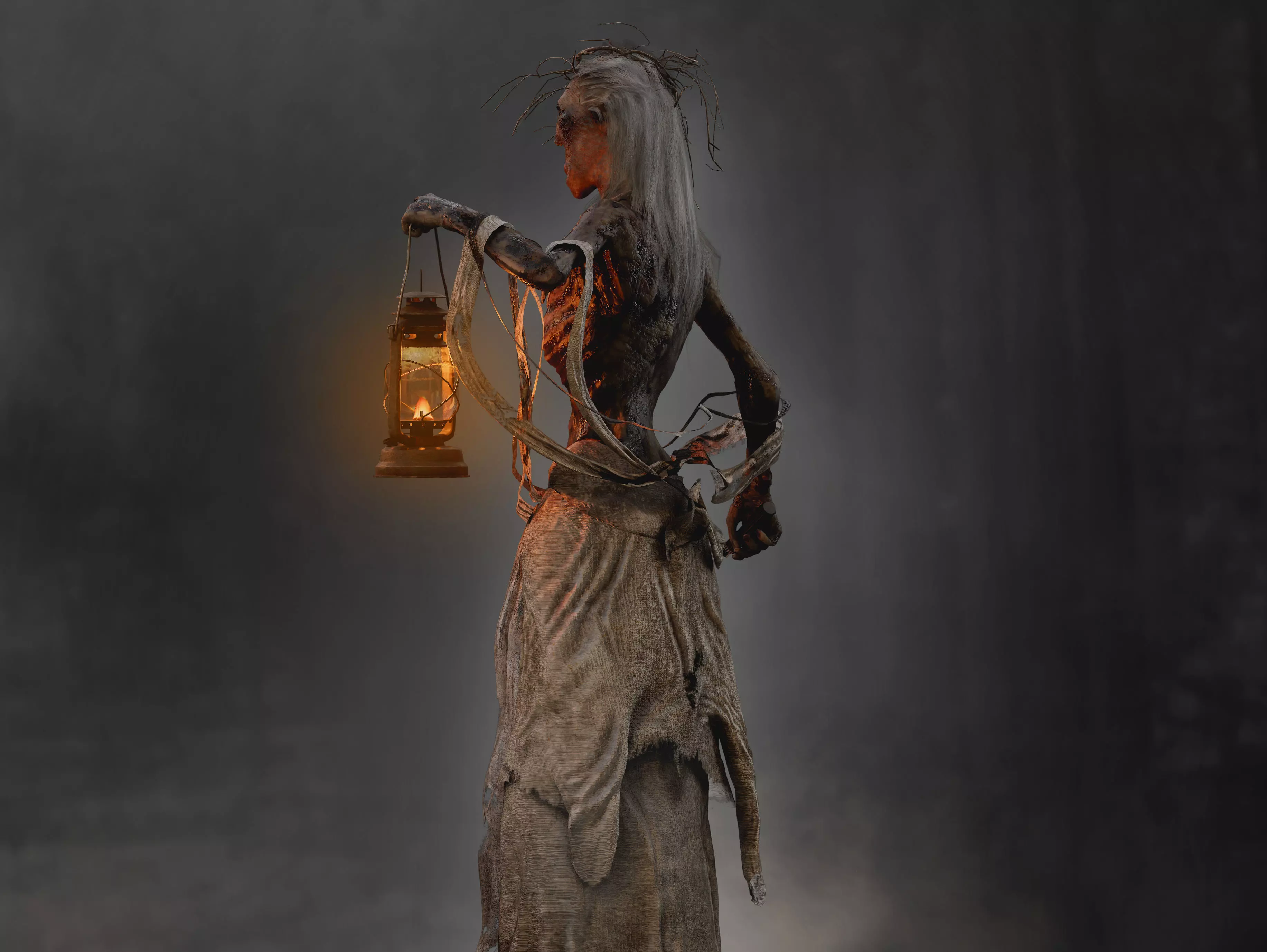 Horror Banshee  Low-poly 3D model_5