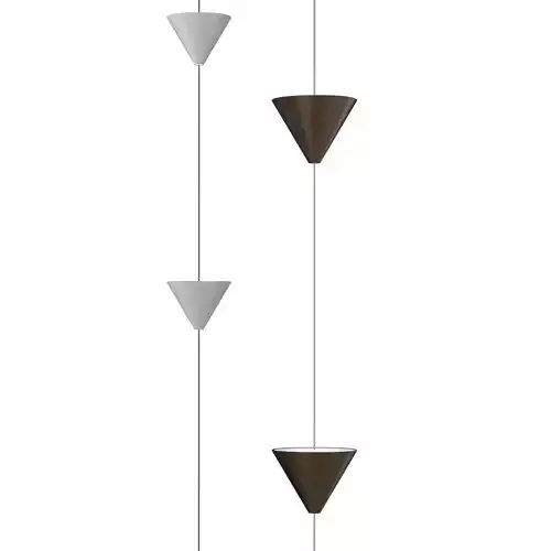 Pendant light with vertical cone