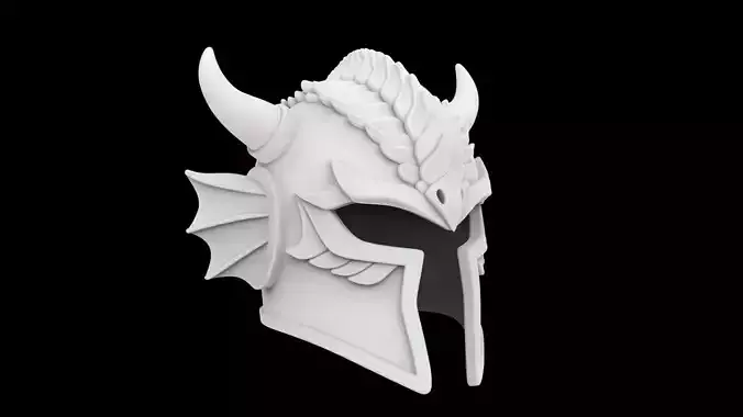 Dragon Scale Helmet 3D Print Model