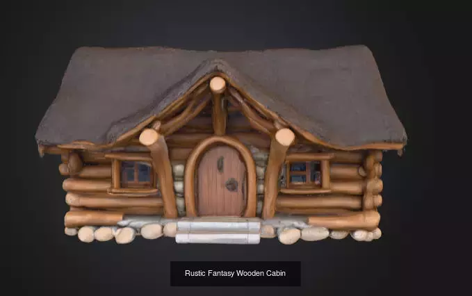 Fantasy Wooden Cabin Collectio 3D Model Collection_1